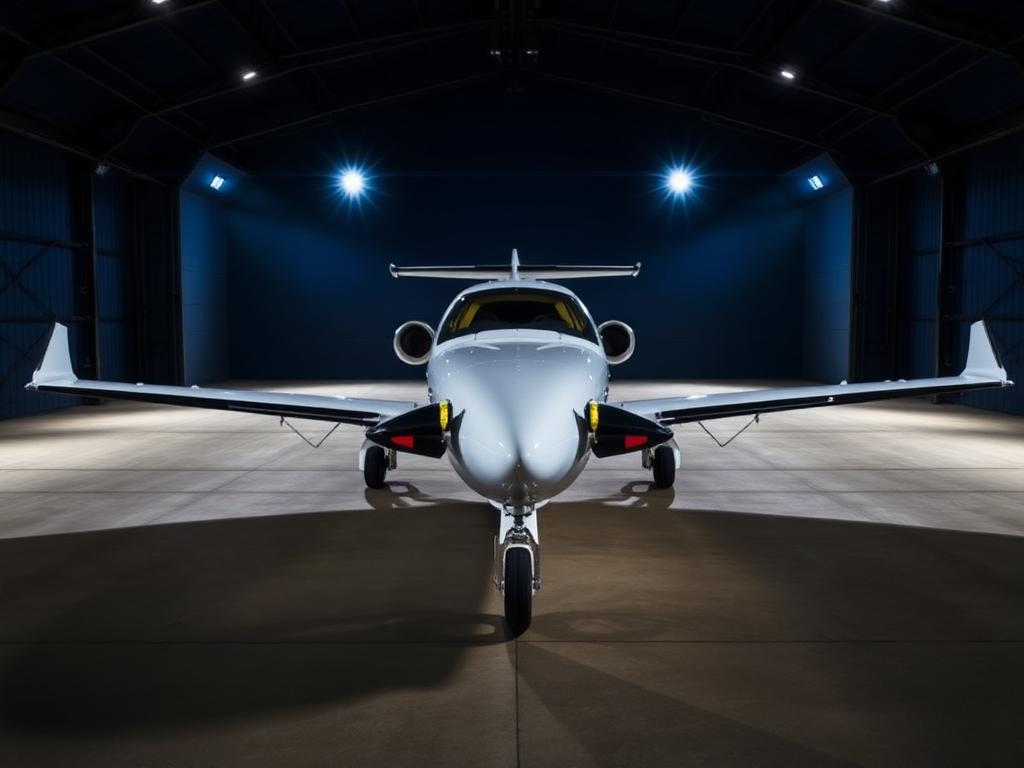 Pilatus PC-12 dans un hangar privé